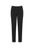 Black women's ultra comfort waist pants, designed for a relaxed fit. Features a basic slacks style with a waistband.