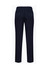 A pair of navy men's slacks with a slimline fit, featuring two back pockets. The design includes a logo.
