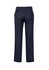 A pair of men's classic pleat pants in dark navy, featuring a tailored fit and back pockets, with branding visible.