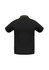 A black short sleeve polo shirt with contrasting collar and sleeve detailing, featuring a logo.