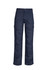 Midweight drill cargo pants in navy blue with a logo, featuring multiple pockets and a relaxed fit.