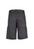 Men's midweight drill cargo shorts in dark grey, featuring multiple pockets and a waistband. Includes a logo.
