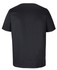 A unisex scrub top in black, featuring a simple design with short sleeves and a round neckline.