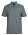A grey polo shirt with a waffle texture and a chest pocket. It features a logo on the collar.