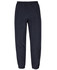 Track pants in navy blue with an elasticised waistband and cuffs. Features a logo on the leg.
