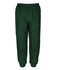 Track pants in a dark green shade with an elastic waistband and cuffs at the ankles. Features a subtle logo.