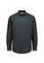 A classic fit long sleeve shirt in dark grey, featuring a single chest pocket and a button-up front.