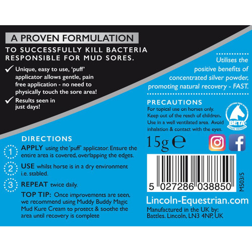 Lincoln Muddy Buddy Magic Mud Kure Powder (15g) Lincoln Muddy Buddy Magic Mud Kure Powder (15g)
