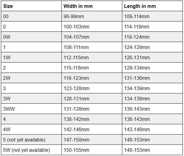 freebird boots size chart