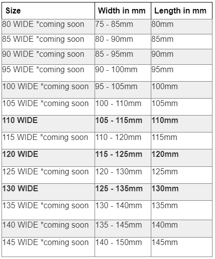 Size Charts