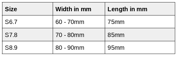 Size Charts