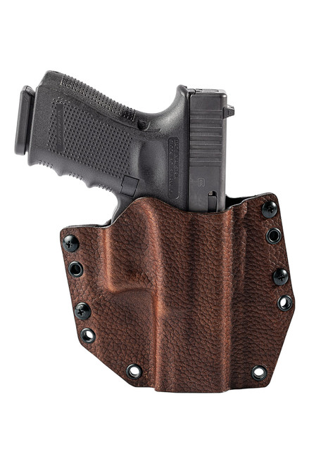 Fits Glock 19, 23, 44, 45 Brown Leather Hybrid OWB Fits Glock 19, 23, 44, 45 Brown Leather Hybrid OWB