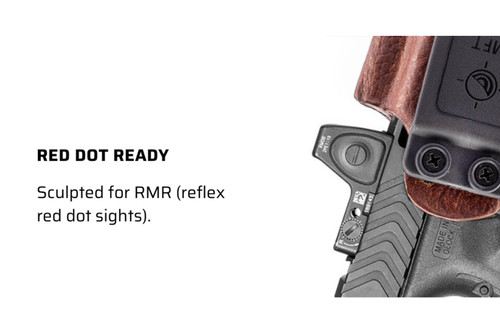 Springfield Hellcat Micro-Compact OSP 9mm- Brown Leather Hybrid OWB Springfield Hellcat Micro-Compact OSP 9mm- Brown Leather Hybrid OWB