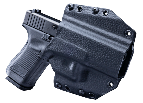 Glock 19, 23, 44 Black Leather Hybrid OWB