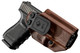 Fits Glock 19, 23, 44, 45 Brown Leather Hybrid AIWB