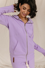 Performance fleece fullzip- wisteria