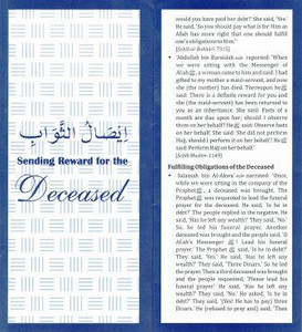 Sending Reward For The Deceased (Aisal-Ul-Sawaab) Informative Pamphlet