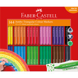 Faber-Castell Jumbo Triangular Markers Classpack 144pc