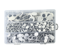 Bertie® Joggle Eyes Self Adhesive Tray 10mm, 15mm, 22mm 875pc - Second Image