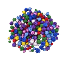 Bertie® Pom Poms Glitter Mixed Assorted Colours 300pc