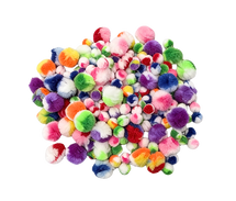 Bertie® Pom Poms Shaded Mixed Assorted Colours 180pc