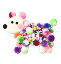 Bertie® Pom Poms Shaded Mixed Assorted Colours 180pc - Second Image