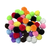 Bertie® Pom Poms Jumbo Mixed Assorted Colours 50pc