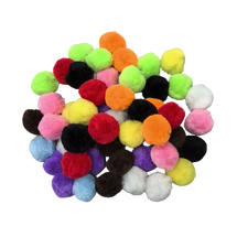 Bertie® Pom Poms Jumbo Mixed Assorted Colours 50pc