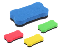 Mini Bone Magnetic White Board Eraser 7cm x 4cm x 2cm 24pc - Default Image