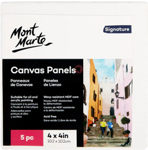 Mont Marte® Canvas panels  White 10x10cm 5pc - Default Image