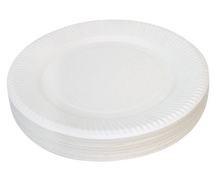 Bertie® Uwaxed Round Paper Plates 23cm 50pc