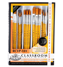 Royal & Langnickel Flat & Round Taklon Brush Set 30pc - Default Image