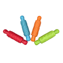 Bertie® Christmas Patterned Plastic Rolling Pins Asst 18cm 4pc - Default Image