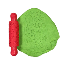 Bertie® Christmas Patterned Plastic Rolling Pins Asst 18cm 4pc - Product Image 2