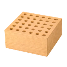 Bertie® Wooden 36 Hole Sqaure Brush and Scissor Holder 12.5cm  - Default Image