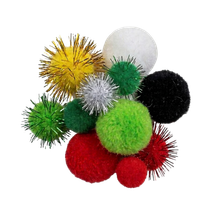 Pom Poms Assorted Christmas 500pc - Default Image