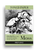 Fabriano Toned Paper Pad 120gsm Moss A3 50sht - Default Image