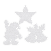 Bertie®  Colour Diffusing Paper Christmas Shapes 36pc - Default Image