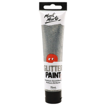 Mont Marte® Glitter Paint Tube Silver 75mL - Default Image