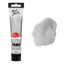 Mont Marte® Glitter Paint Tube Silver 75mL - Product Image 2