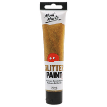 Mont Marte® Glitter Paint Tube Gold 75mL  - Default Image