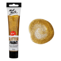 Mont Marte® Glitter Paint Tube Gold 75mL  - Product Image 2