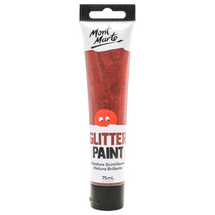 Mont Marte® Glitter Paint Tube Red75mL - Default Image
