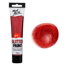 Mont Marte® Glitter Paint Tube Red75mL - Product Image 2