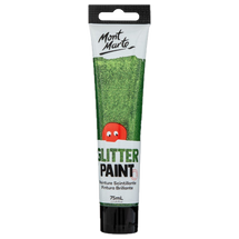 Mont Marte® Glitter Paint Tube Light Green 75mL - Default Image