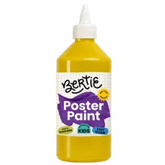 Bertie® Washable Poster Paint Yellow 500mL - Default Image