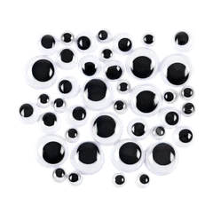 Bertie® Joggle Eyes Self Adhesive Tray 10mm, 15mm, 22mm 875pc