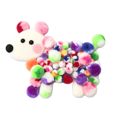 Bertie® Pom Poms Shaded Mixed Assorted Colours 180pc - Second Image