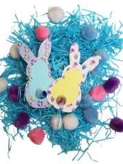 Bertie® Pom Poms Jumbo Mixed Assorted Colours 50pc - Second Image