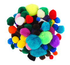 Pom Poms Assorted 600pc